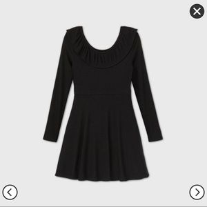 NWT Girl’s Rib Ruffle Neck Long Sleeve dresses